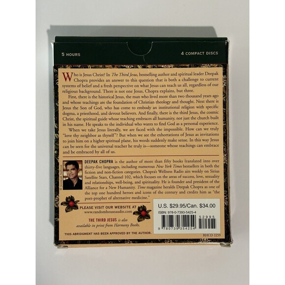 The Third Jesus : The Christ We Cannot Ignore by Deepak Chopra 4 CD Set - Picture 2 of 11
